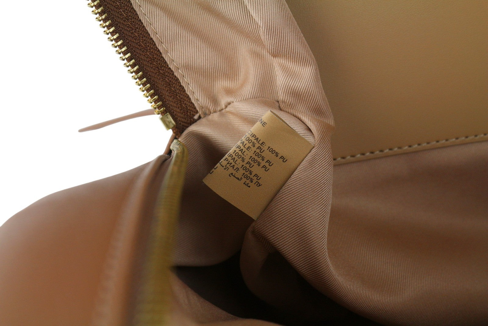 LOVE MOSCHINO Zaino PU Cammello Women Bag OS Brown Logo Zip Backpack