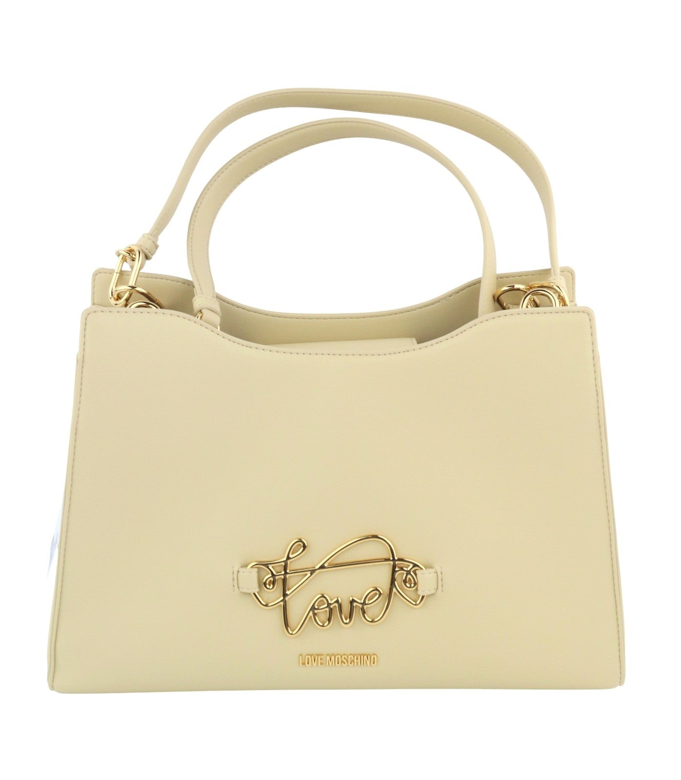 LOVE MOSCHINO Borsa PU Soul Women Bag OS Beige Double Handle Gold Detail