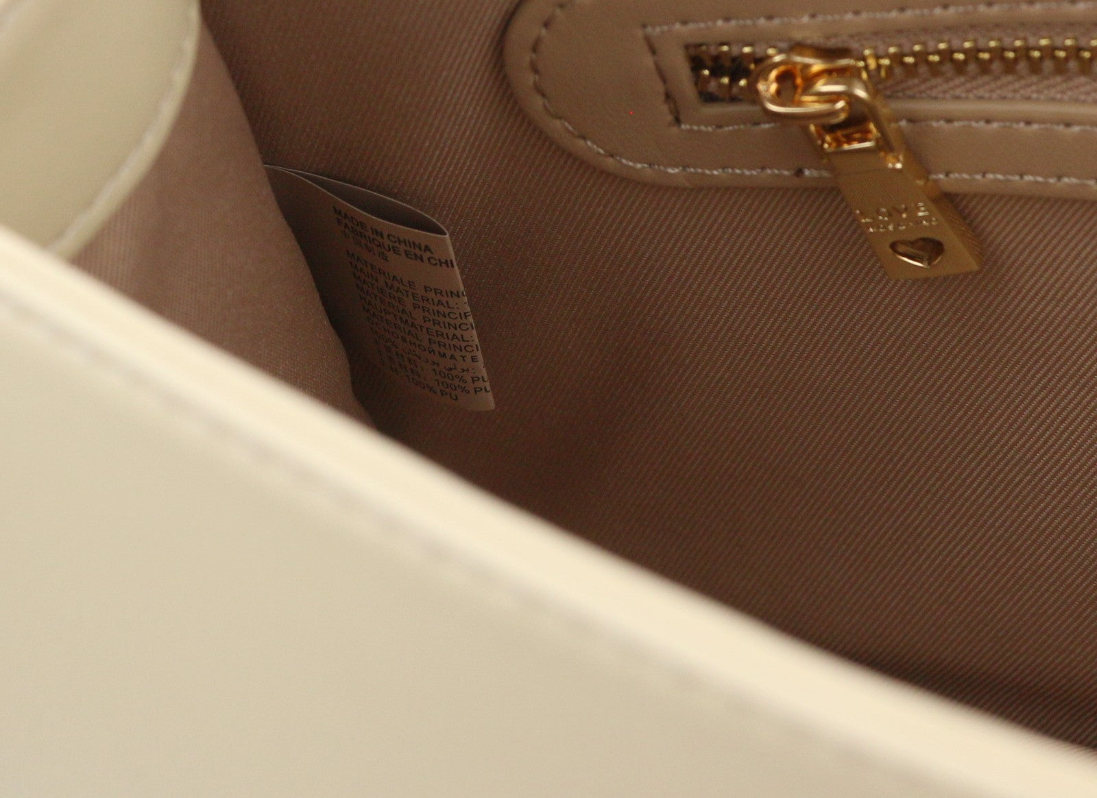LOVE MOSCHINO Borsa PU Soul Women Bag OS Beige Gold Detail Crossbody