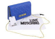 LOVE MOSCHINO Borsa Quilted PU Zaffiro Women Bag Blue Square Crossbody