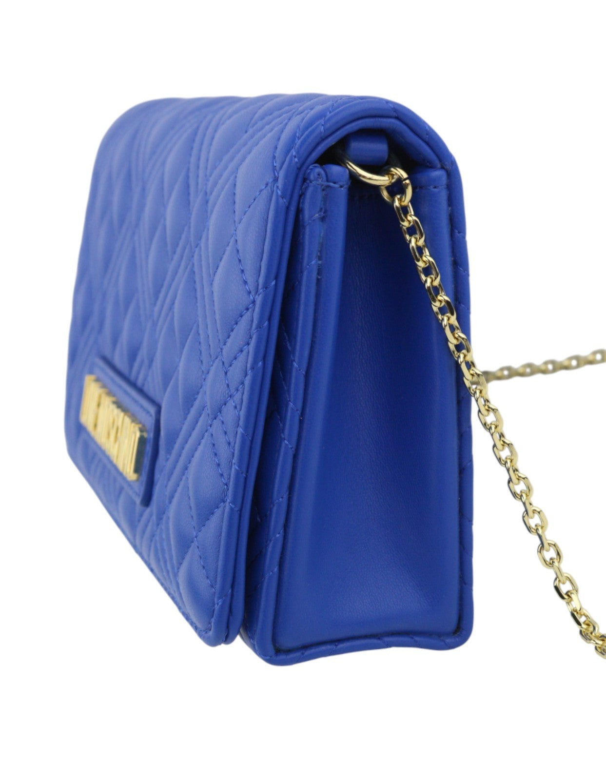 LOVE MOSCHINO Borsa Quilted PU Zaffiro Women Bag Blue Square Crossbody