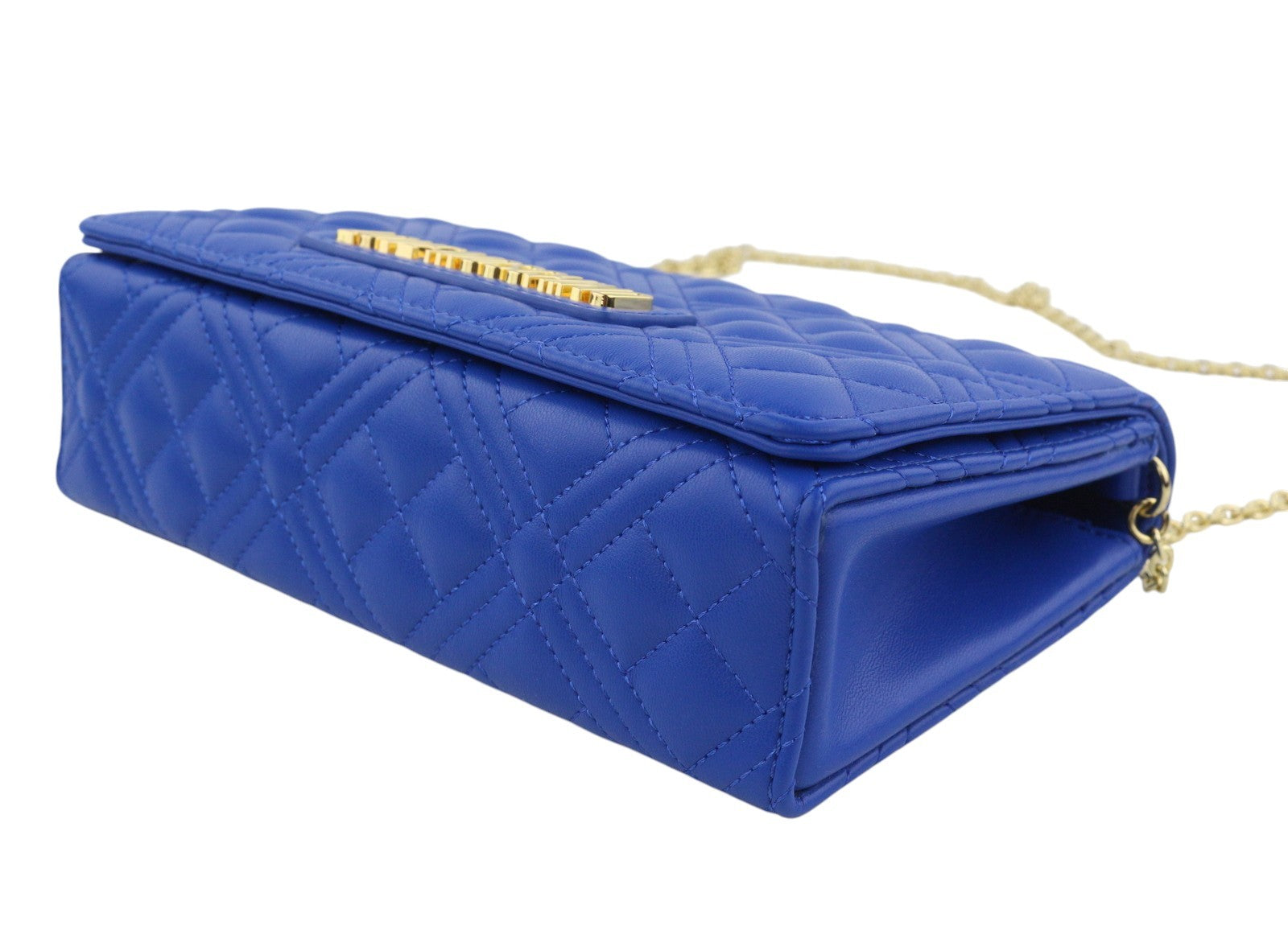LOVE MOSCHINO Borsa Quilted PU Zaffiro Women Bag Blue Square Crossbody