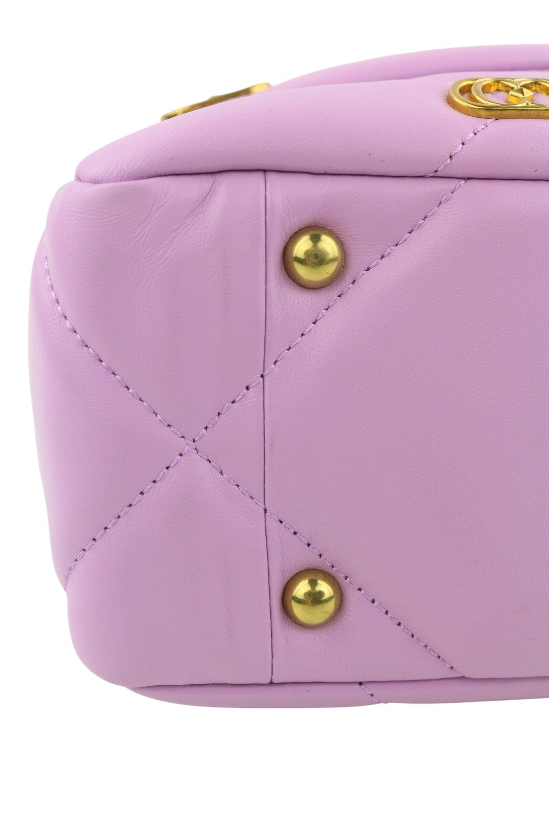 LA CARRIE Stich&Spun Logos Women Bag OS Purple Quilted Leather Crossbody
