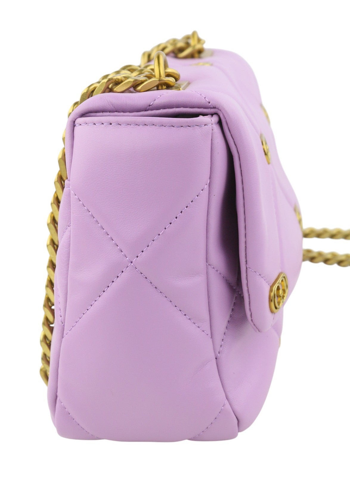 LA CARRIE Stich&Spun Logos Women Bag OS Purple Quilted Leather Crossbody