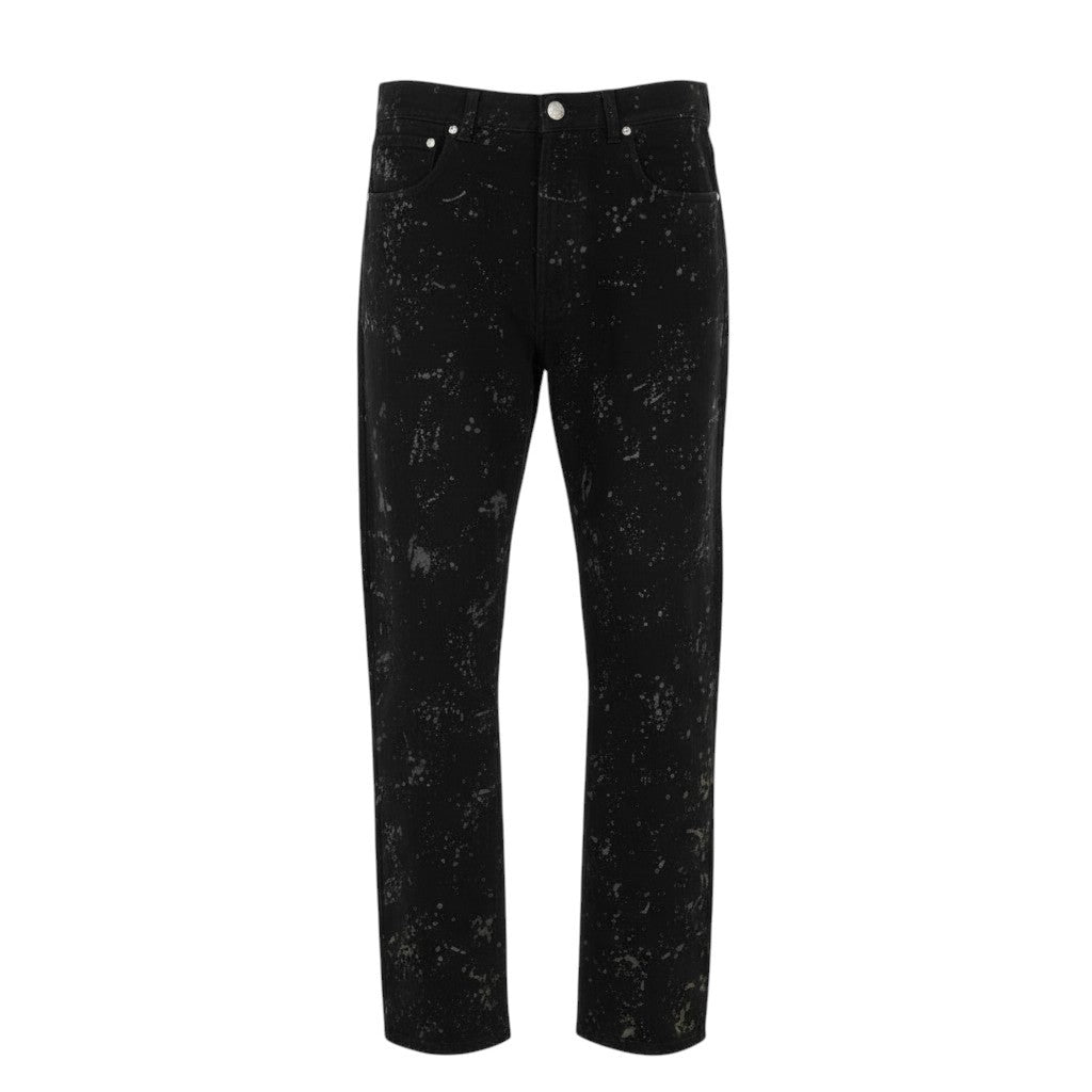 1989 STUDIO Spot Rhodesian Men Jeans W33 Black Paint Detail Zip Fly RRP501