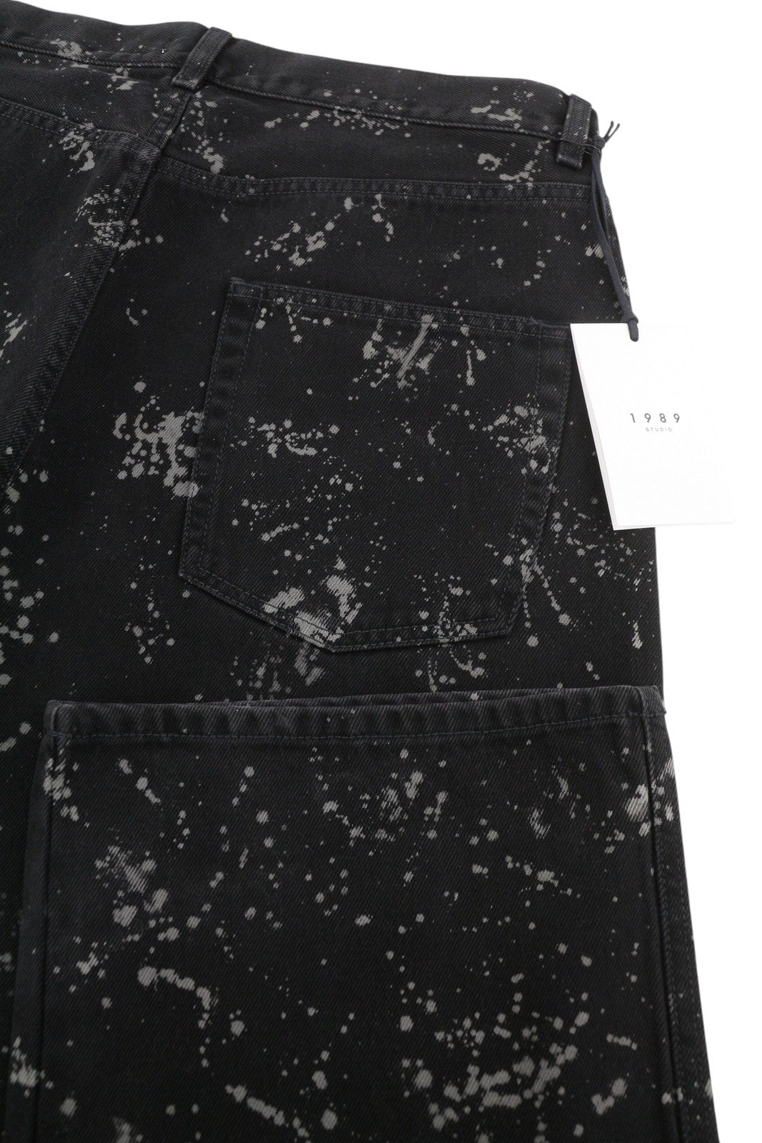 1989 STUDIO Spot Rhodesian Men Jeans W33 Black Paint Detail Zip Fly RRP501