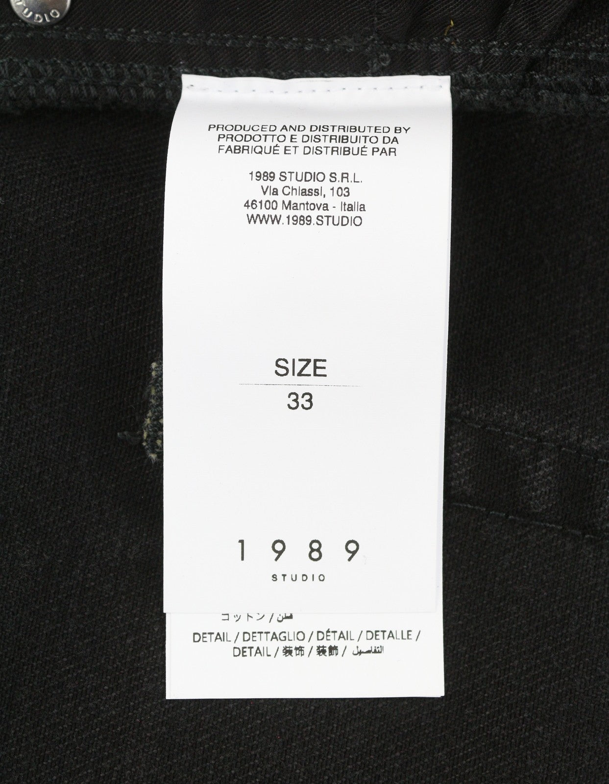1989 STUDIO Spot Rhodesian Men Jeans W33 Black Paint Detail Zip Fly RRP501