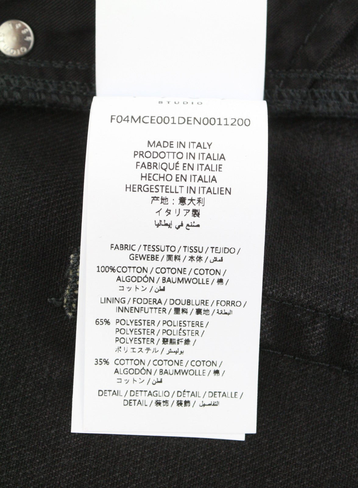 1989 STUDIO Spot Rhodesian Men Jeans W33 Black Paint Detail Zip Fly RRP501