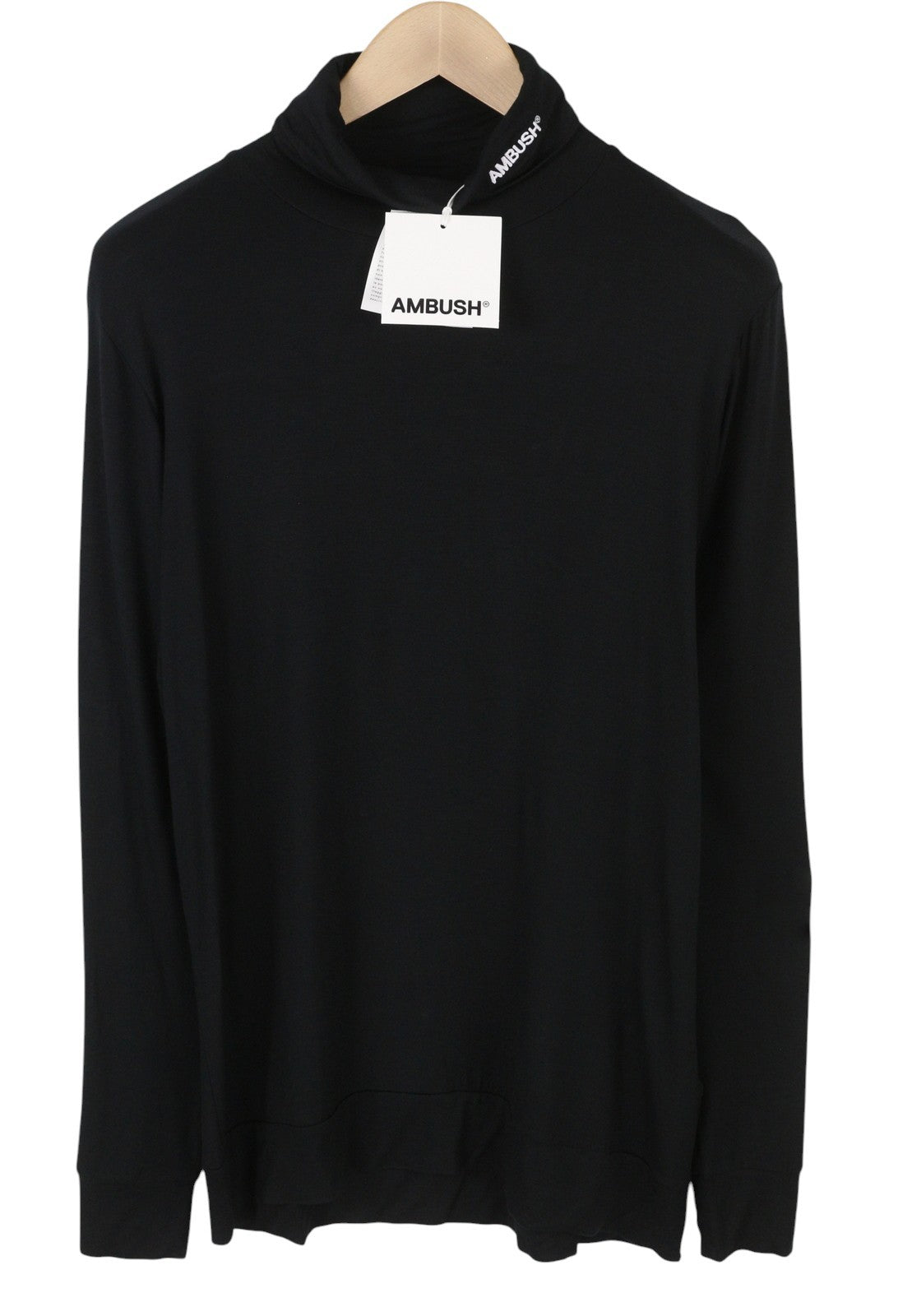 AMBUSH Fitted Turtleneck L S Tap Shoe Blanc Men T-Shirt 2XL Black Pull On