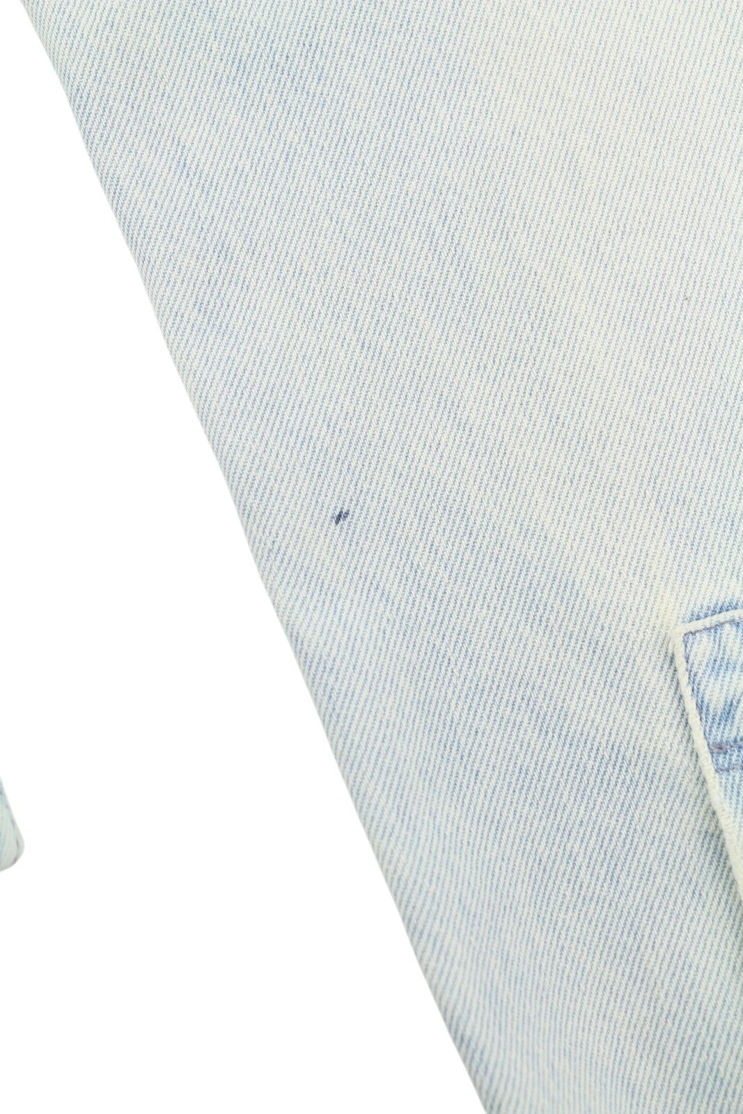 AMBUSH Men Jacket M Light Blue Faded Wash Spread Neck Patch Pocket Denim