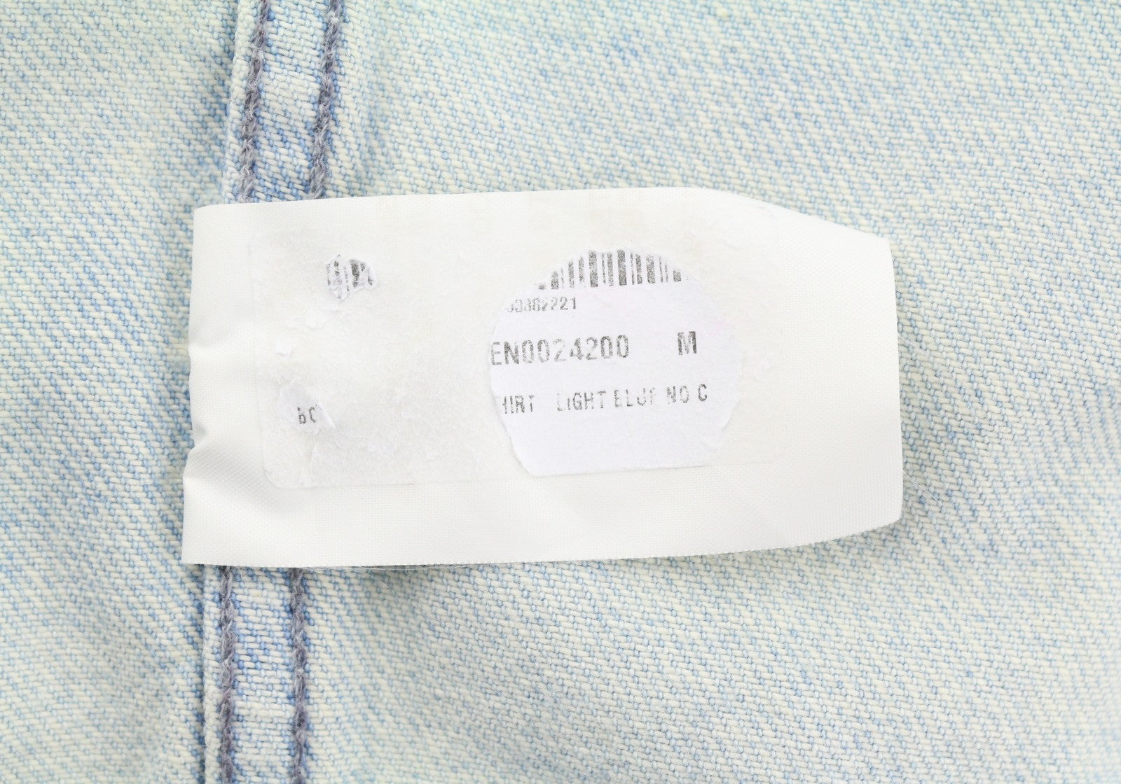 AMBUSH Men Jacket M Light Blue Faded Wash Spread Neck Patch Pocket Denim