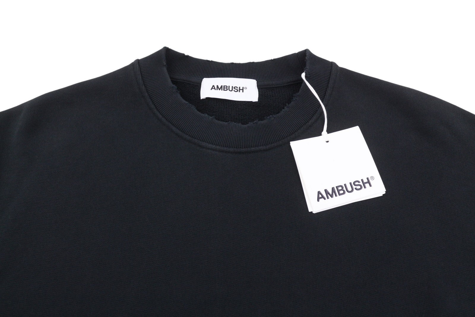 AMBUSH Pass Graphic Crewneck Tap Shoe Blanc Men Sweatshirt XL Distress RRP497