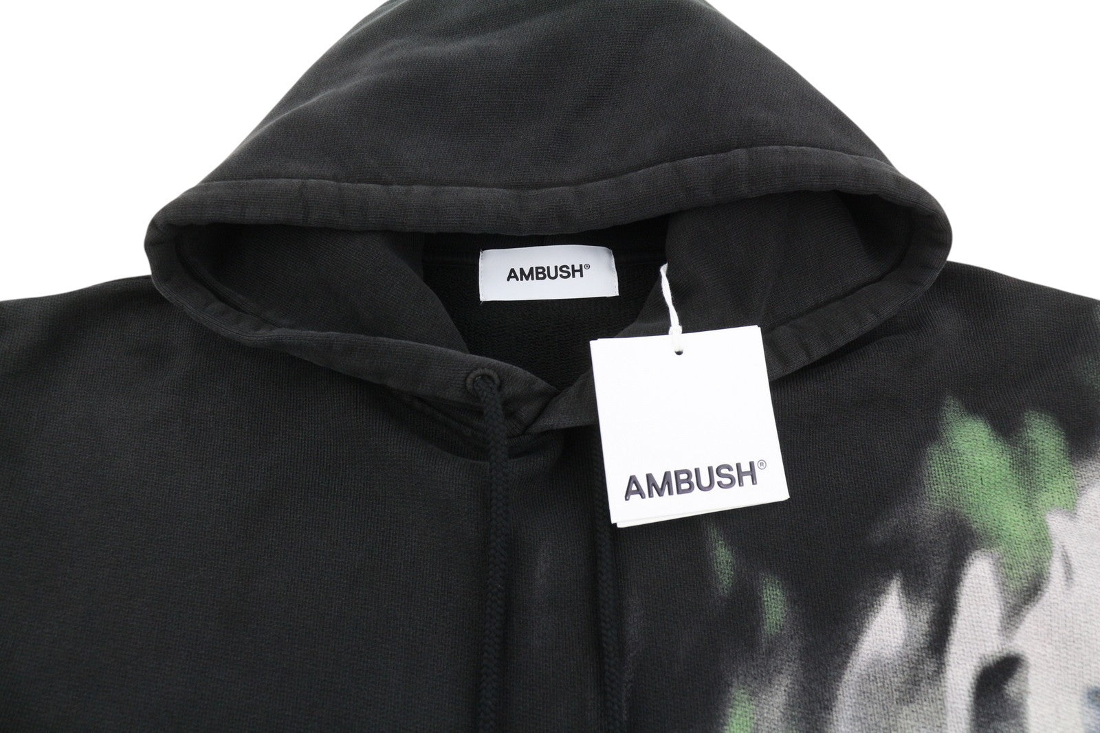 AMBUSH Graphic Tap Shoe Snorke Men Hoodie M Grey Patterned Pull On RRP565