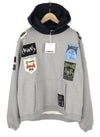 Hoodie Logo-Patchwork Cotton