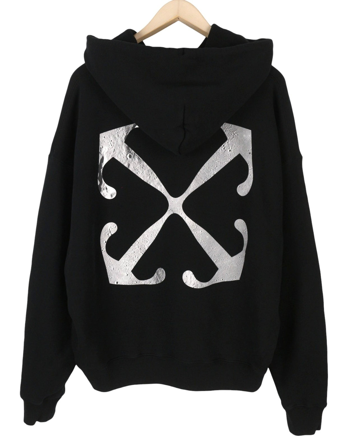 Schwarzer Baumwoll-Hoodie