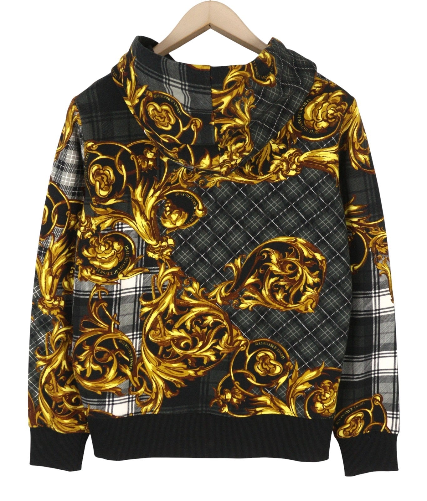 VERSACE COUTURE Felpa Garzata Print Highland Women Hoodie 40 S Pull On RRP439