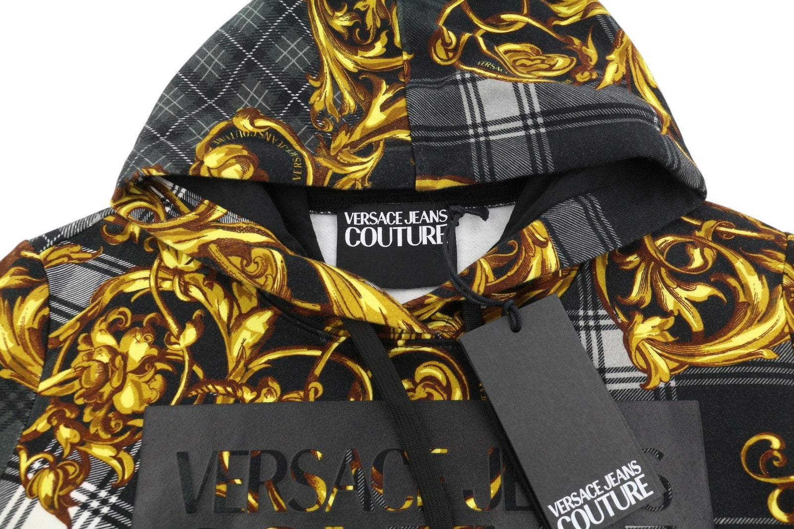 VERSACE COUTURE Felpa Garzata Print Highland Women Hoodie 40 S Pull On RRP439