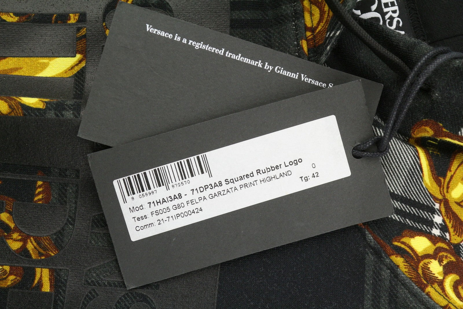 VERSACE COUTURE Felpa Garzata Highland Print Women Hoodie 42 M  Pull On RRP439
