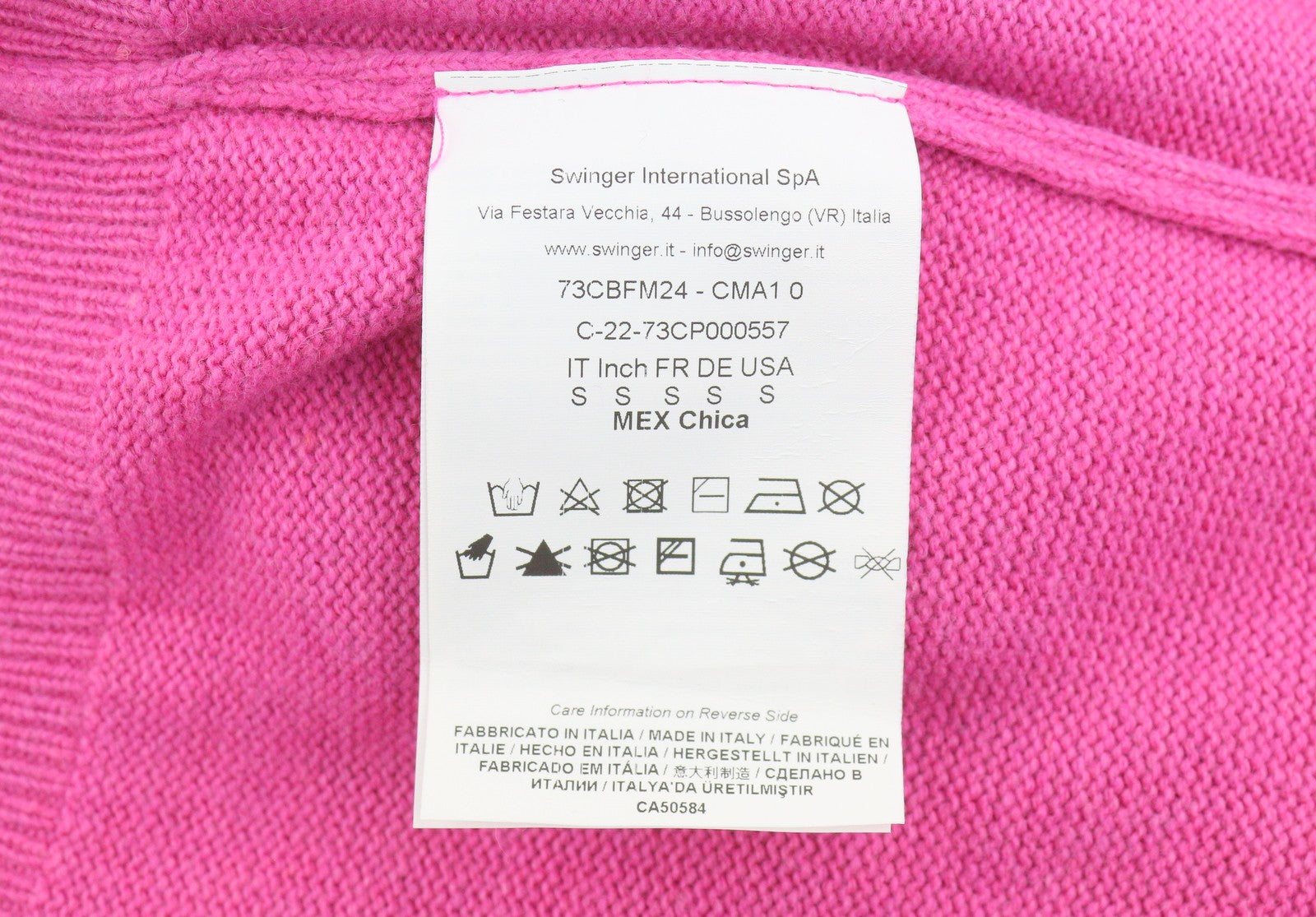 CHIARA FERRAGNI Maxilogo Mania Women Jumper S Cashmere Wool Crop RRP248