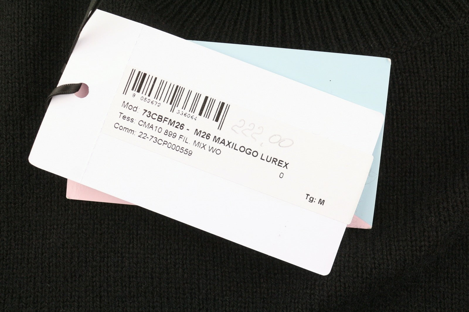 CHIARA FERRAGNI Maxilogo Lurex Women Jumper M Black Wool Cashmere RRP220