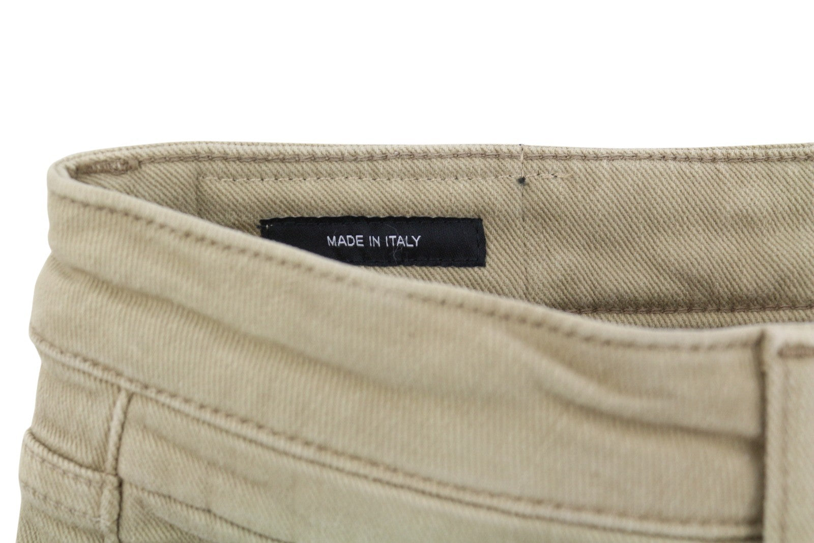 R13 Boy Straight Women Jeans 24 Khaki Stretch Cropped Zip RRP699
