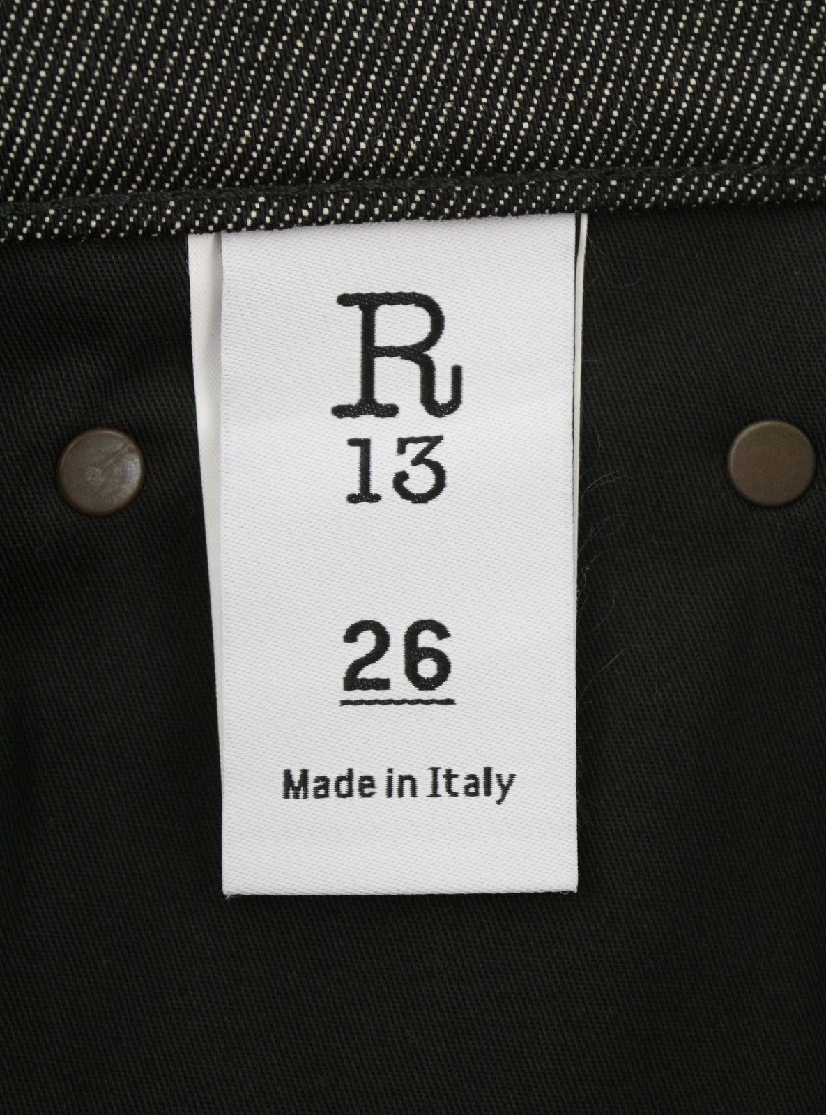 R13 Boyfriend Women Jeans 26 Vintage Grey Cropped Zip Fly