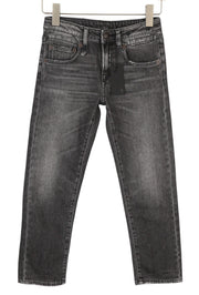 R13 Boy Straight Women Jeans 24 Vintage Grey Cropped Zip