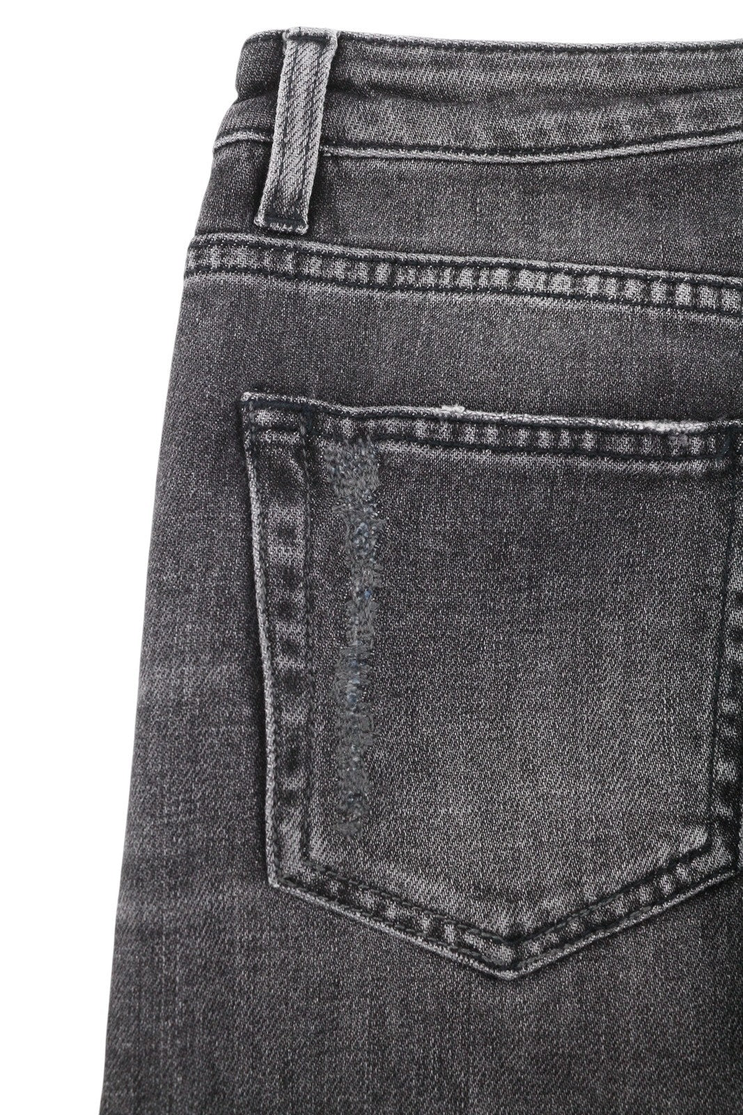 R13 Boy Straight Women Jeans 24 Vintage Grey Cropped Zip