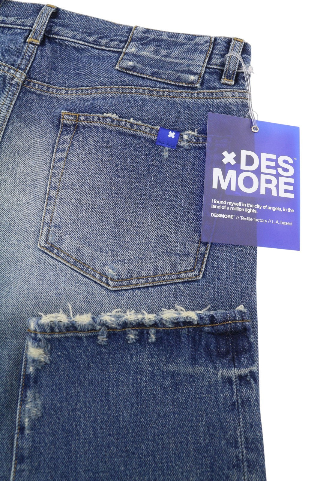 DESMORE 5 Tasche Alex Dark Blue Men Jeans W32 Slim Button Fly