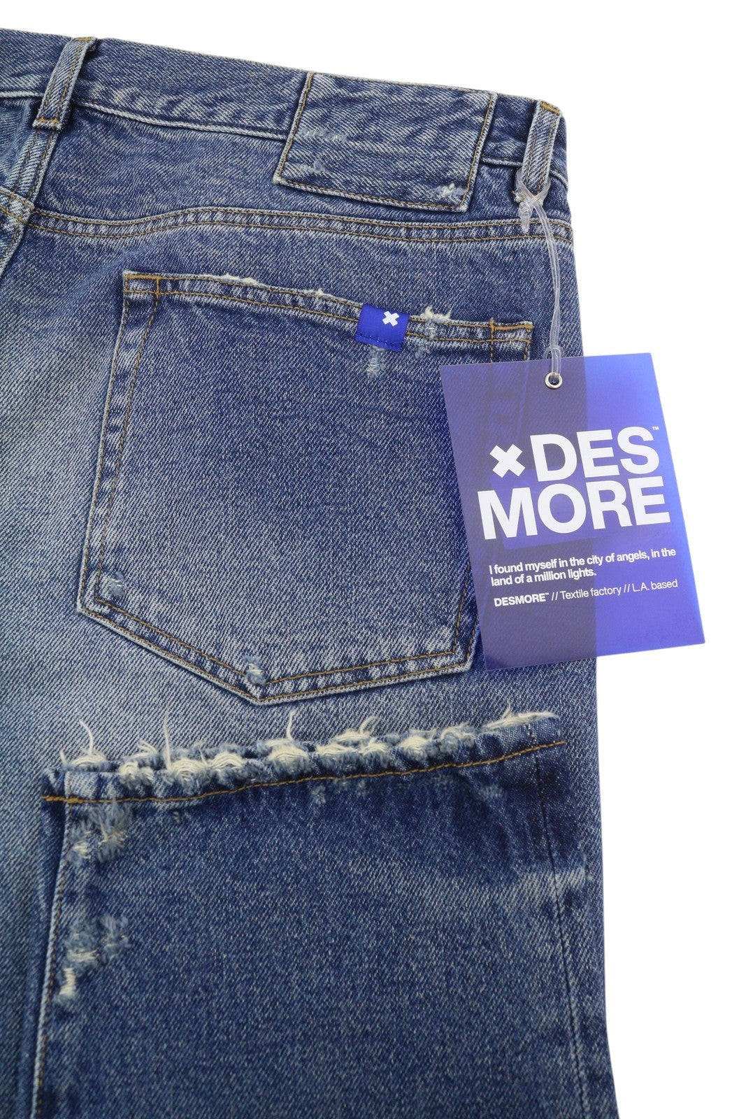 DESMORE 5 Tasche Alex Dark Blue Men Jeans W36 Slim Button Fly