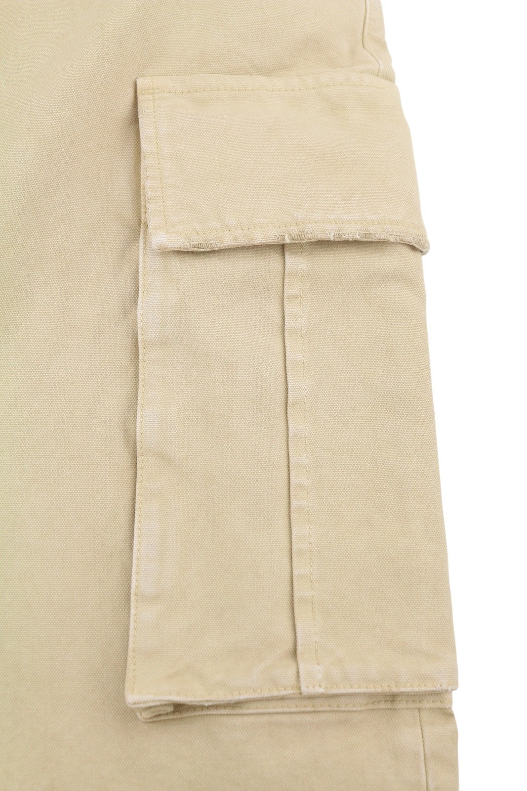 DESMORE Cargo Men Trousers W32 Light Brown Distress Zip