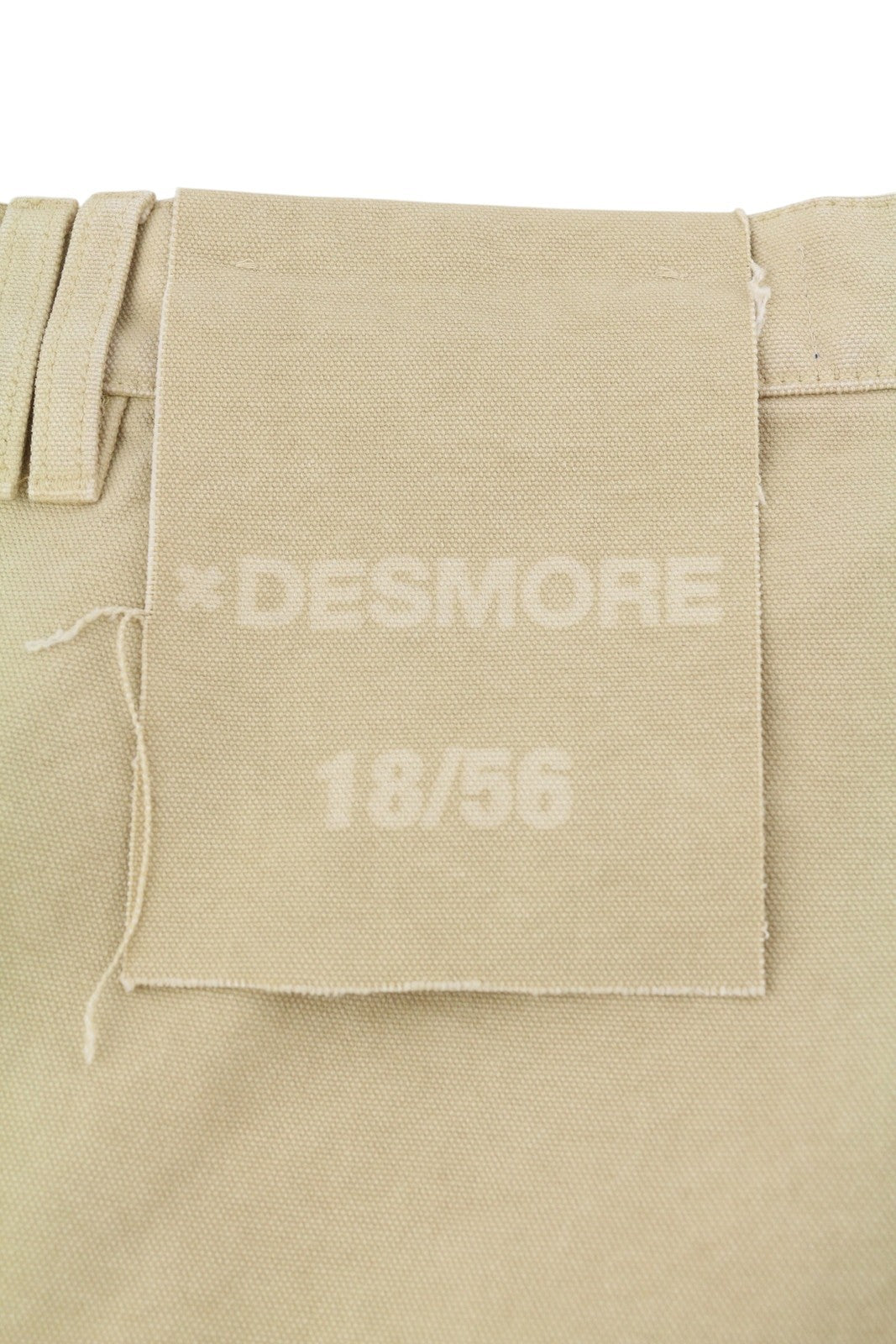 DESMORE Cargo Men Trousers W32 Light Brown Distress Zip