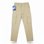 DESMORE Cargo Men Trousers W34 Light Brown Distress Zip