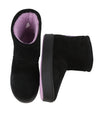 Boots Ankle Eyelike Black Suede