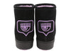 Boots Ankle Eyelike Black Suede