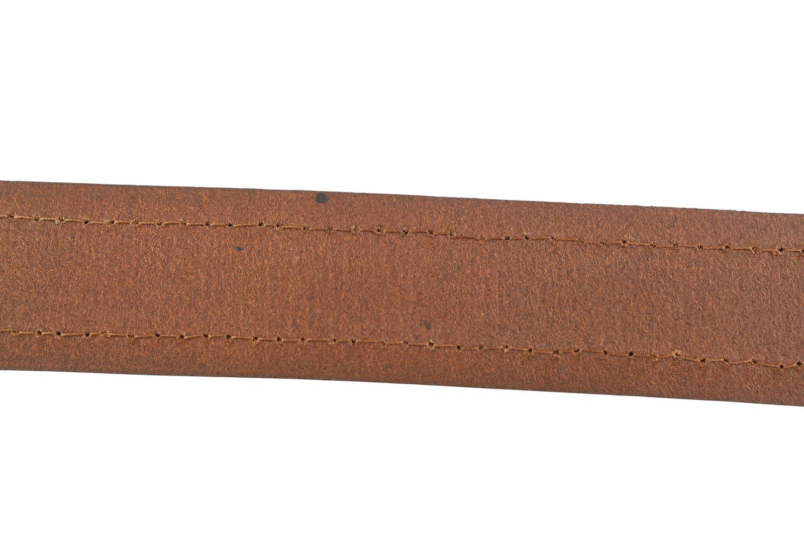 SCOTCH & SODA Men Belt 116 CM Brown Leather Beaded Gold Tone Buckle
