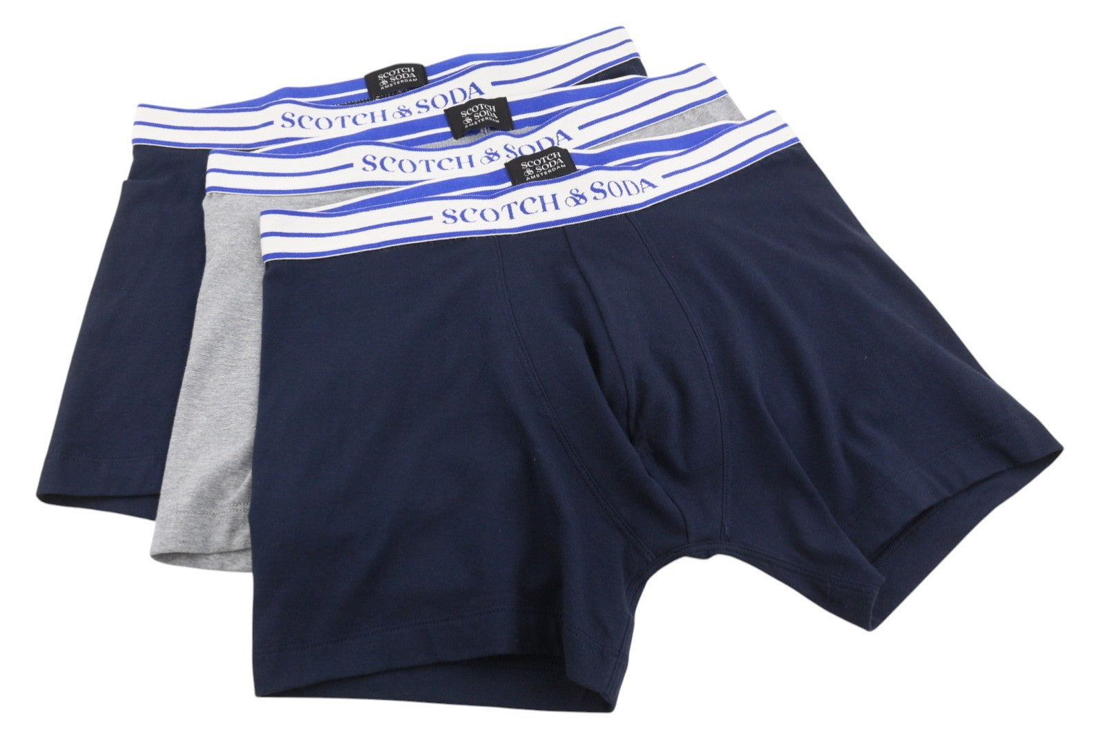SCOTCH & SODA Men Underwear M Dark Blue Super Soft Shape Retaining 3 Boxers