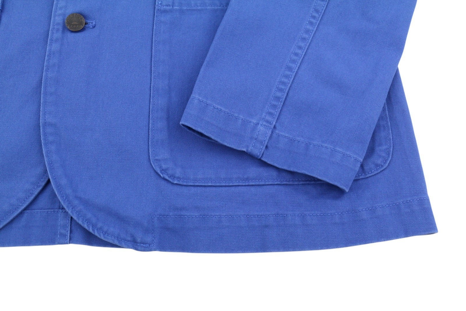 LEVI'S Men Jacket S Blue Patch Pockets Notch Unlined Lightweight Workwear