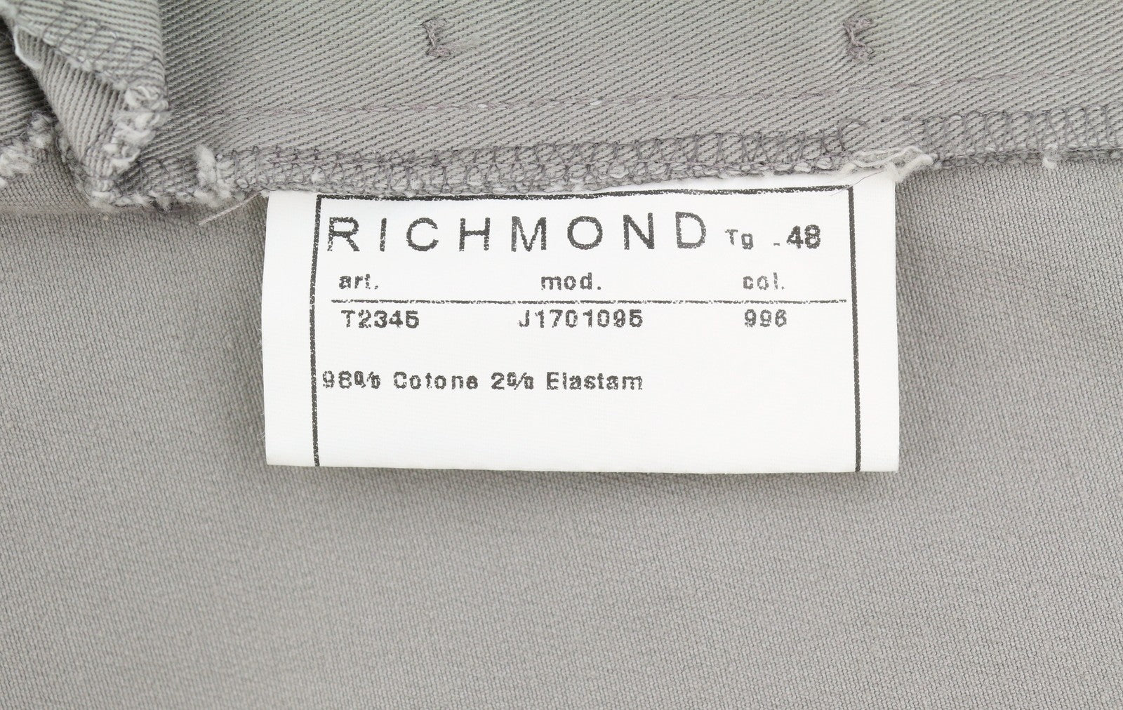 RICHMOND Denim Women Trousers EU44 Light Grey Cargo Pockets Button Fly