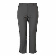 JOHN RICHMOND Women Trousers EU44 Grey Wool Side Lines Flared Leg Casual