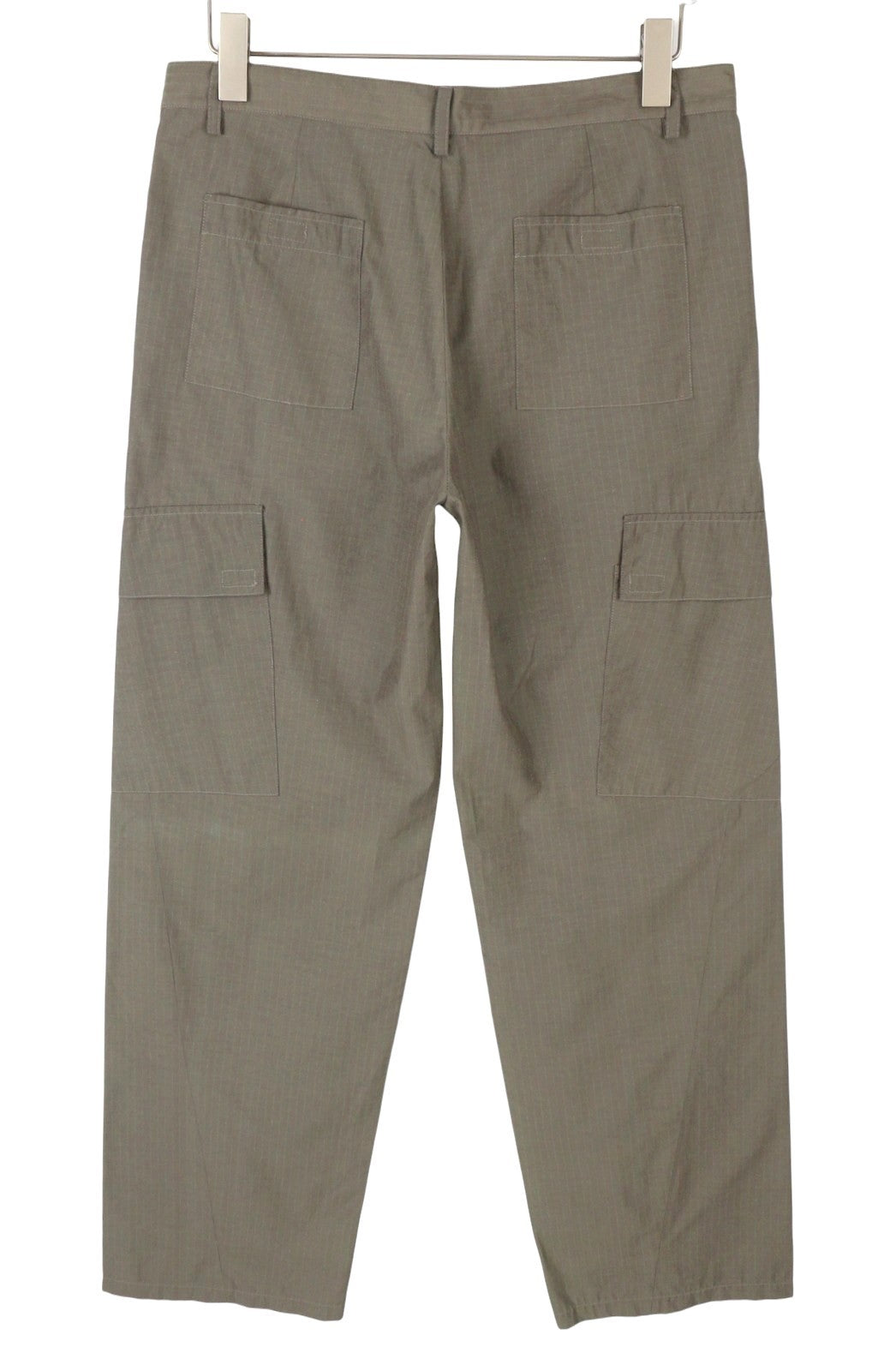 RICHMOND Denim Women Trousers EU44 Grey Pinstriped Cargo Pockets Zip Fly