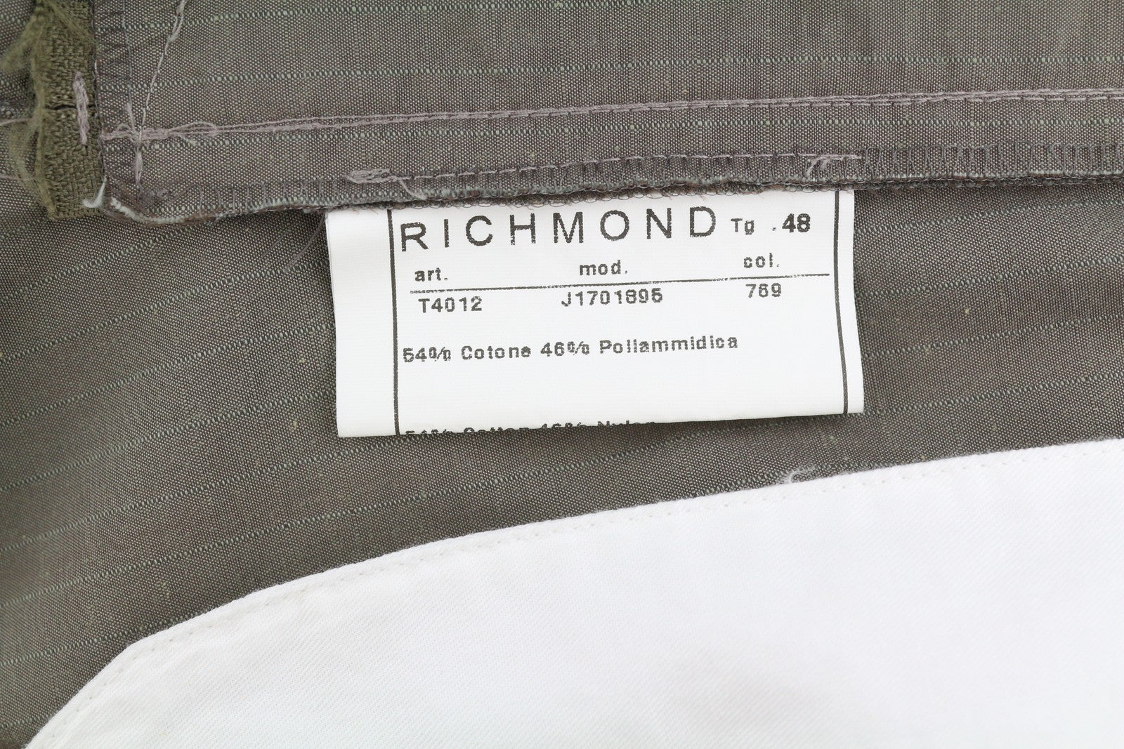 RICHMOND Denim Women Trousers EU44 Grey Pinstriped Cargo Pockets Zip Fly
