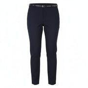 MAISON SCOTCH Women Trousers S Dark Blue Belted Cropped Slim Fit Chino