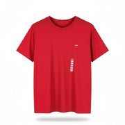 LEVI'S Standard Men T-Shirt M Red Cotton Crew Neck Short Sleeve Casual