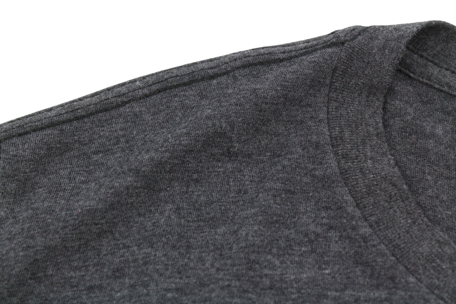 LEVI'S Standard Men T-Shirt L Dark Grey Melange Crew Neck Short Sleeve