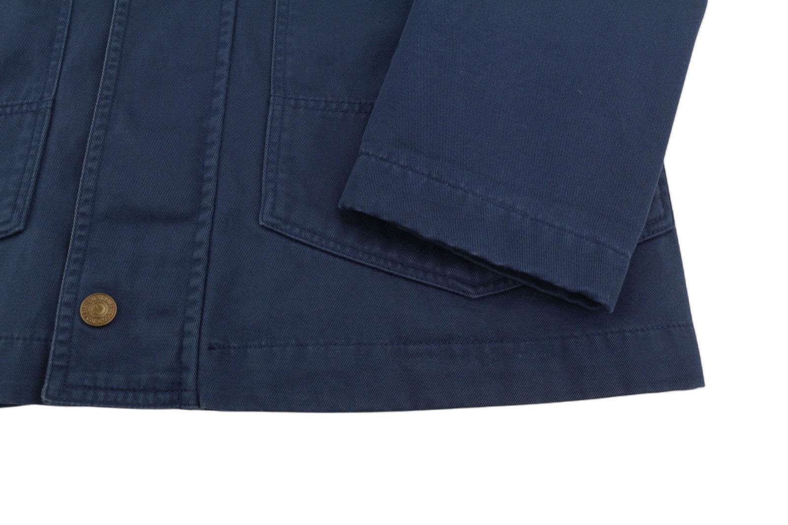 LEVI'S Men Jacket S Dark Blue Patch Pocket Spread Full Zip Lightweight