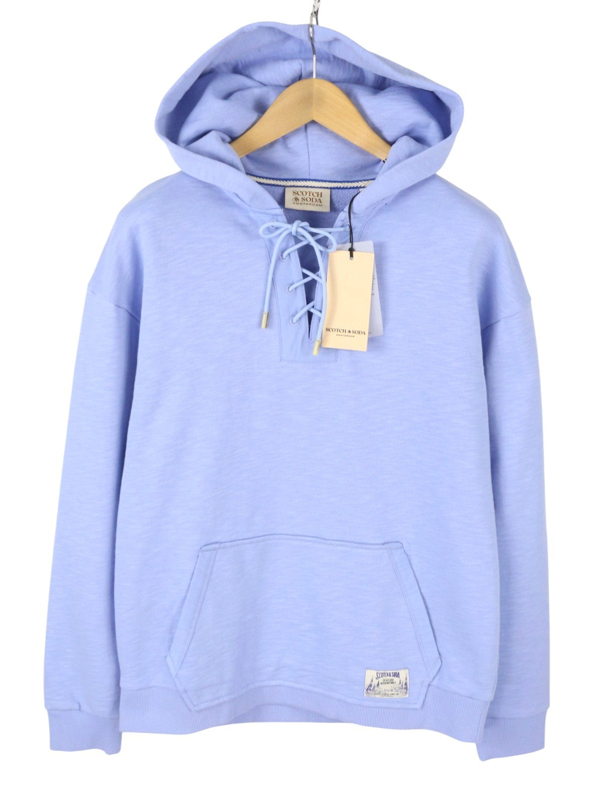 SCOTCH & SODA Men Hoodie M Purple Organic Kangaroo Pockets Pull On