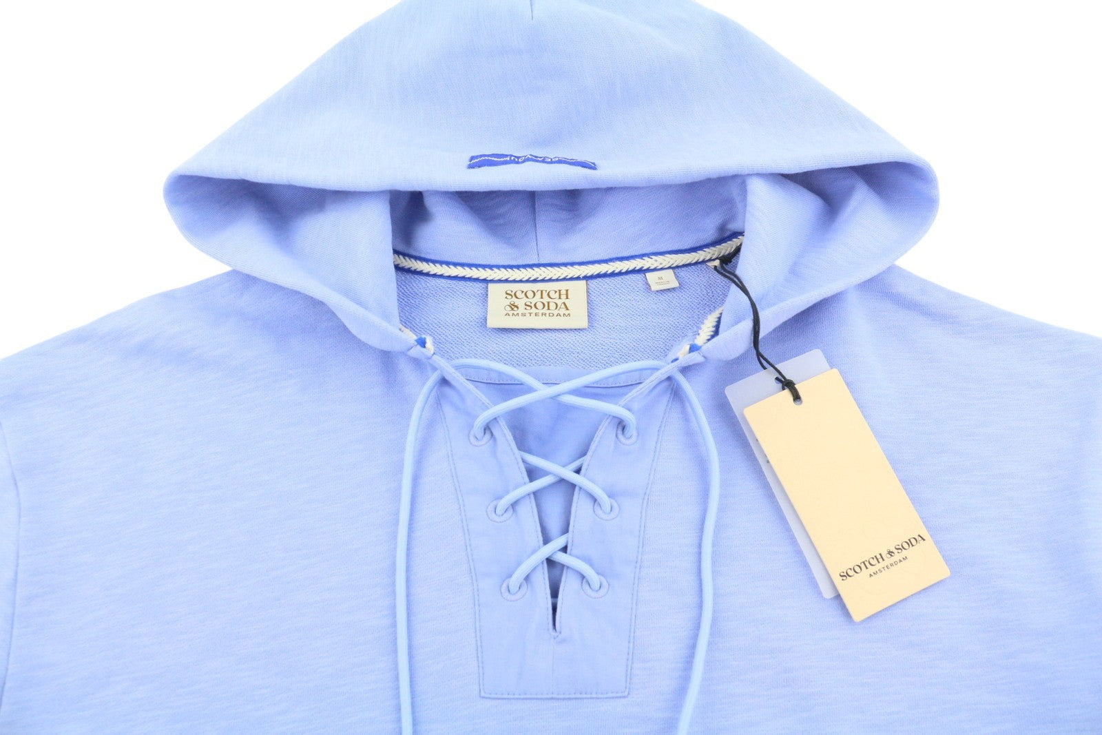 SCOTCH & SODA Men Hoodie M Purple Organic Kangaroo Pockets Pull On