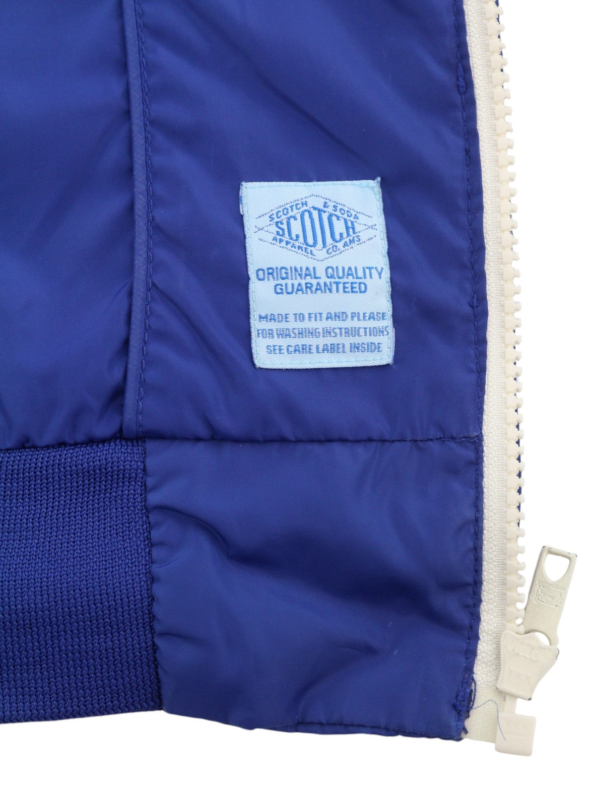 SCOTCH & SODA Men Jacket L Blue High Neck Full Zip Lightweight