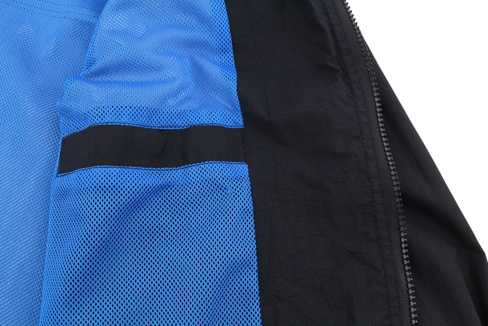 SUPERDRY Windcheater Men Jacket M Black Triple Zip Hooded Lightweight